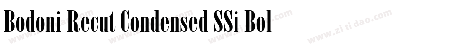 Bodoni Recut Condensed SSi Bold Condensed字体转换